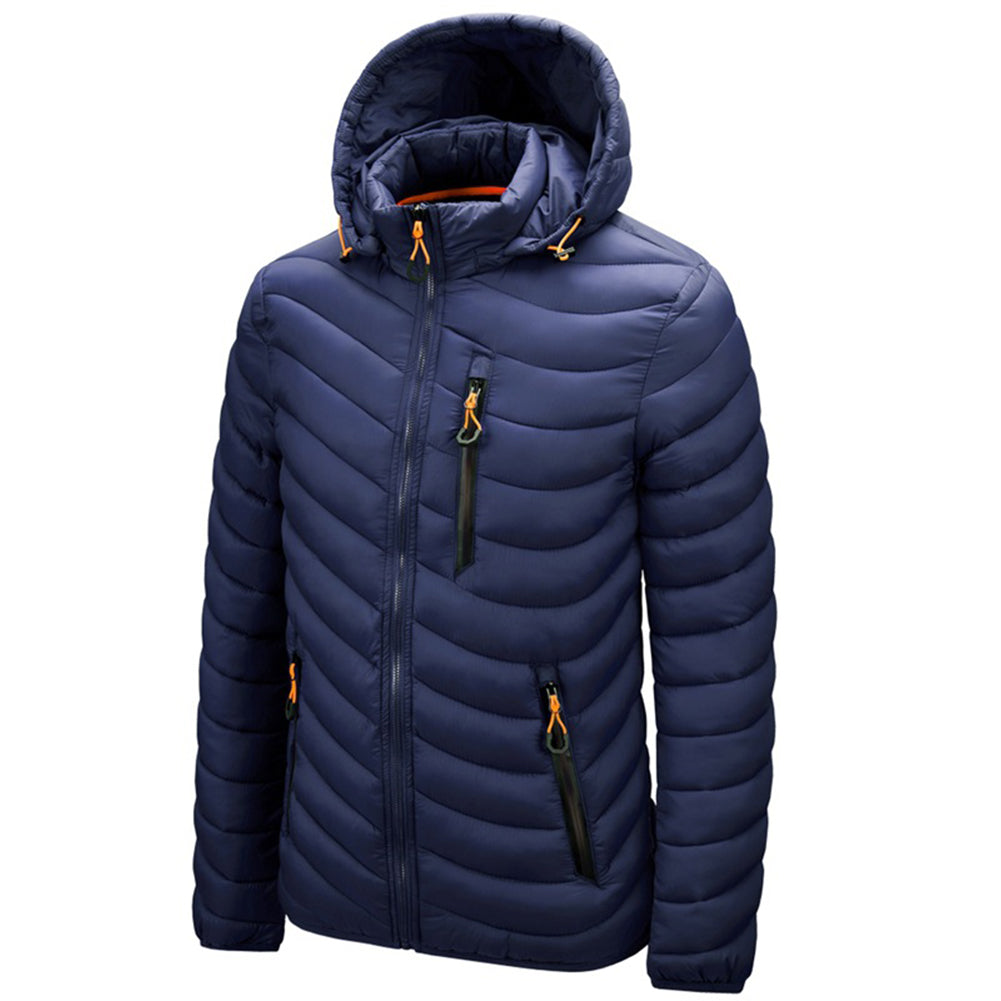 YESFASHION Lightweight Down Rib Padded Jacket Coats