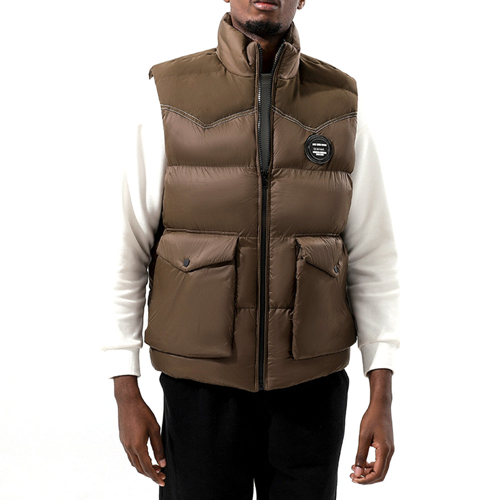 YESFASHION Plus Size Casual Bread Vest Jacket