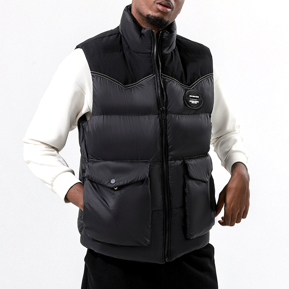 YESFASHION Plus Size Casual Bread Vest Jacket