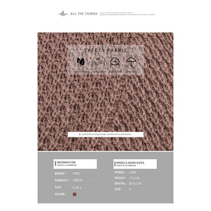 YESFASHION Fashion Long Sleeve Solid Turtleneck Dress Women