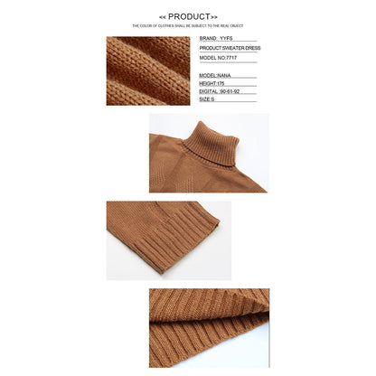 YESFASHION Long Sleeve Solid Color Twist Women Sweaters Dress