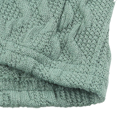 YESFASHION Round Neck Lamb Leg Sleeve Top Sweaters