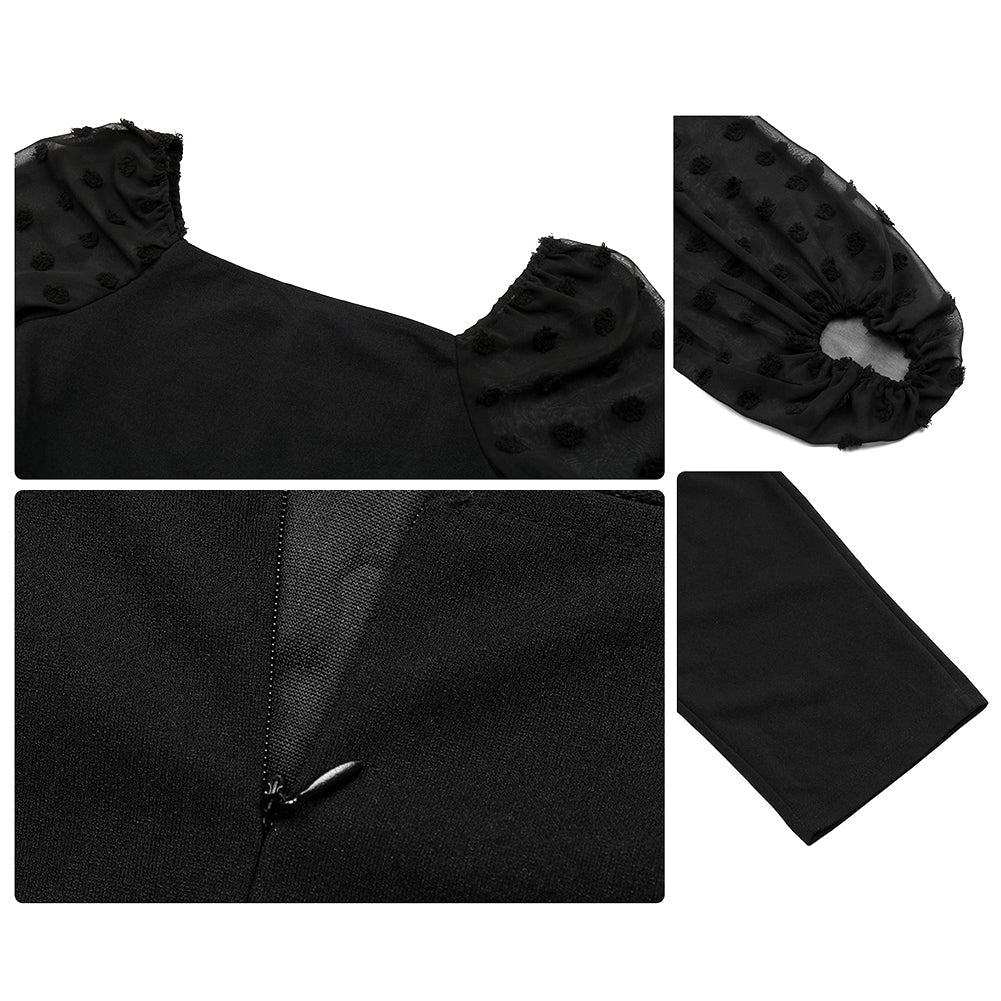 YESFASHION Women Temperament Long-sleeved Black Jumpsuit