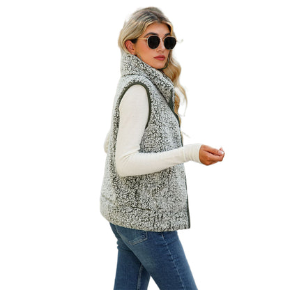 YESFASHION Bubble Fleece Vest