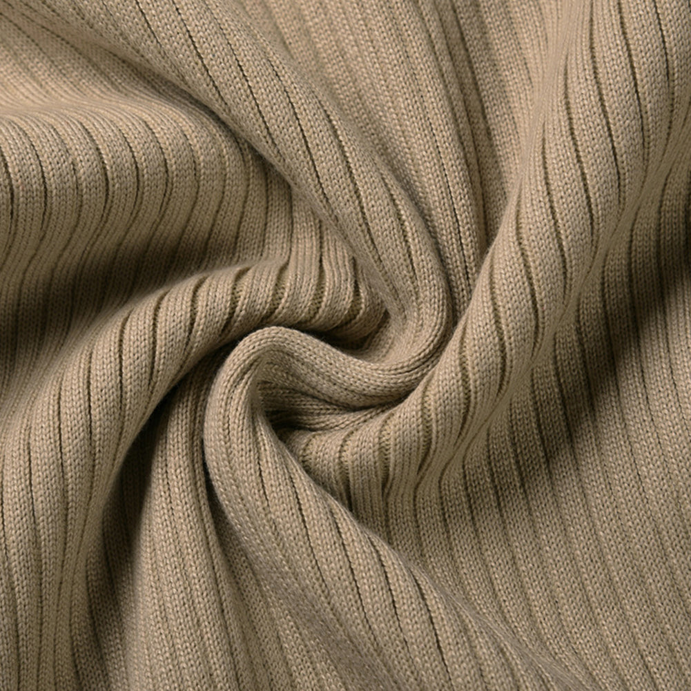 YESFASHION V-neck Double Breasted Knit Sweaters Dress