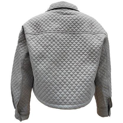 YESFASHION Lapel Loose Casual Zip Coats Jacket