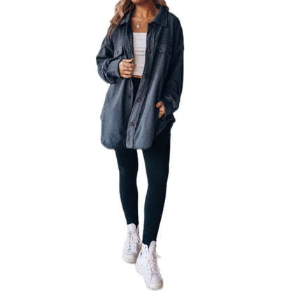 YESFASHION Women Fashion Long Sleeve Thermal Shirt Cardigan Coats