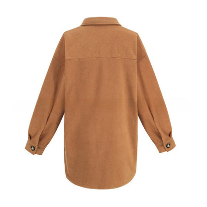 YESFASHION Women Fashion Long Sleeve Thermal Shirt Cardigan Coats