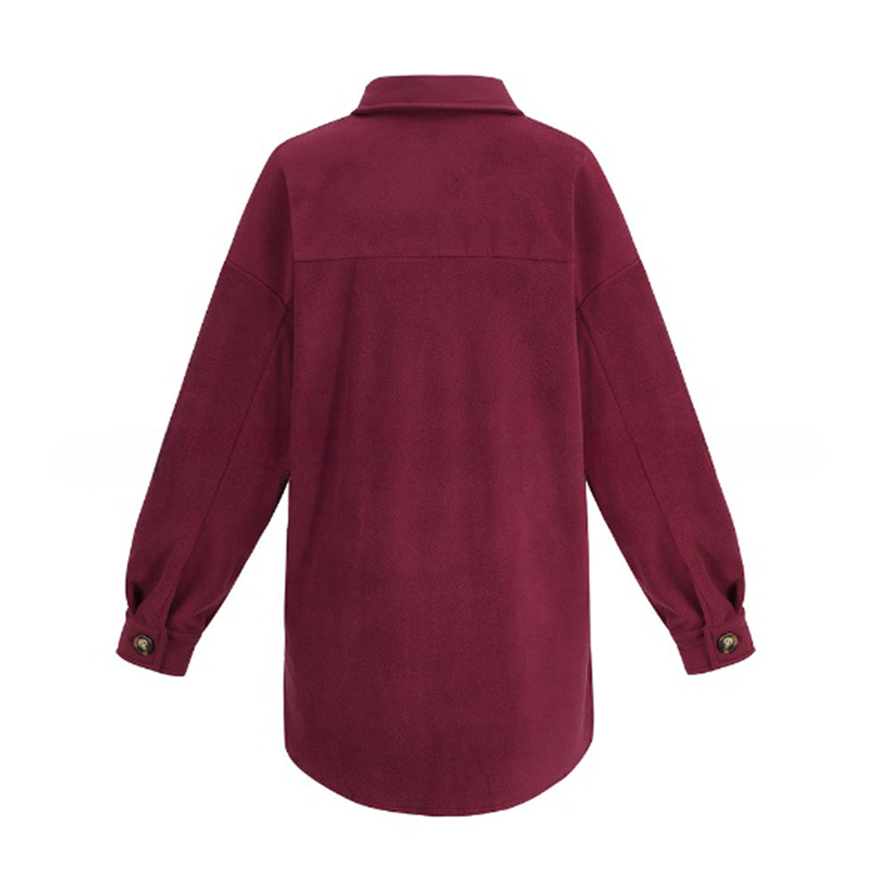 YESFASHION Women Fashion Long Sleeve Thermal Shirt Cardigan Coats