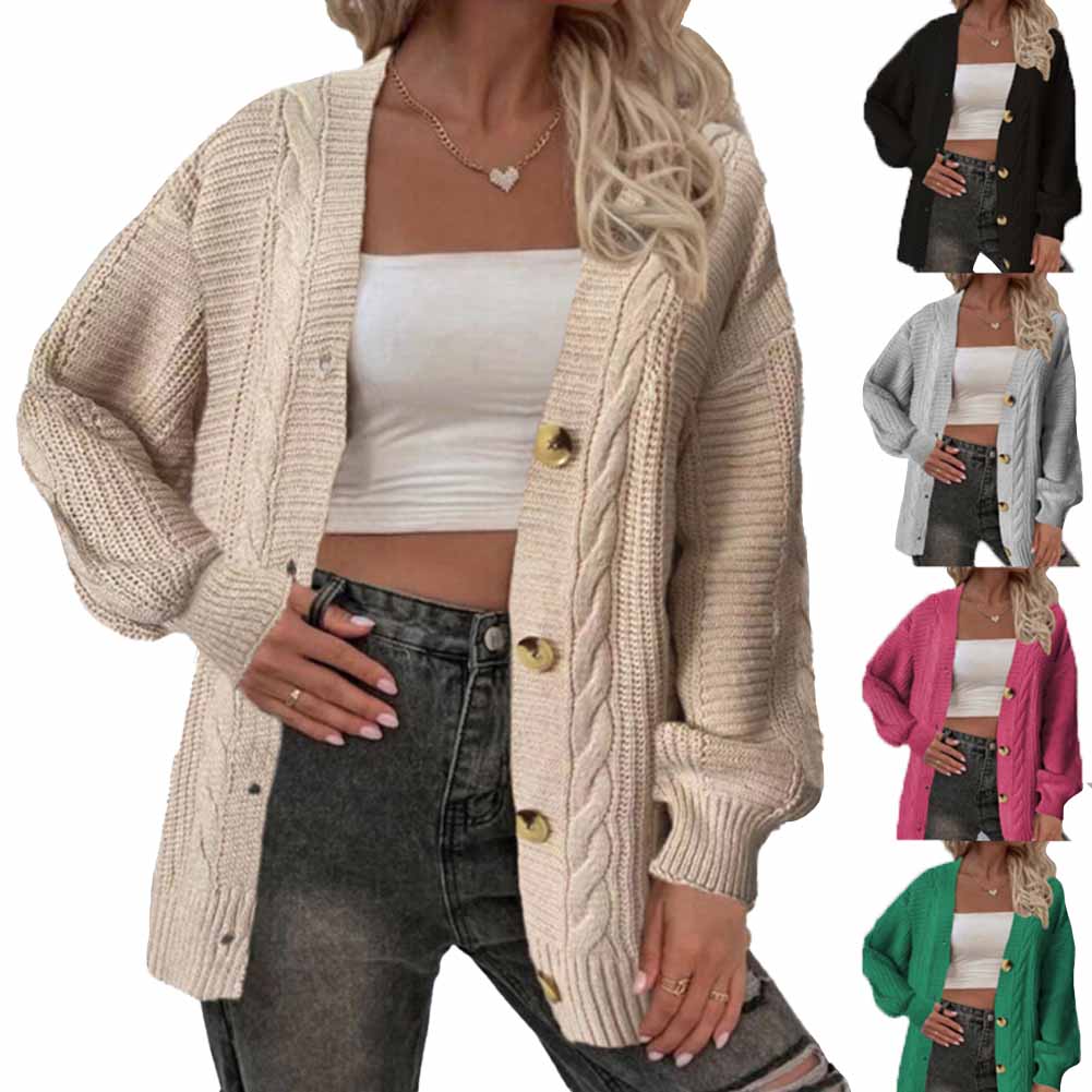 YESFASHION Relaxed Loose Cardigan Sweaters Jacket