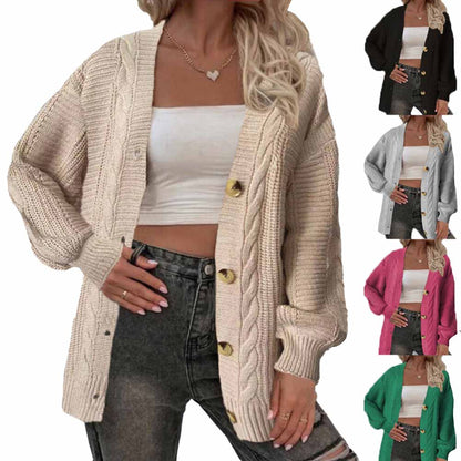 YESFASHION Relaxed Loose Cardigan Sweaters Jacket