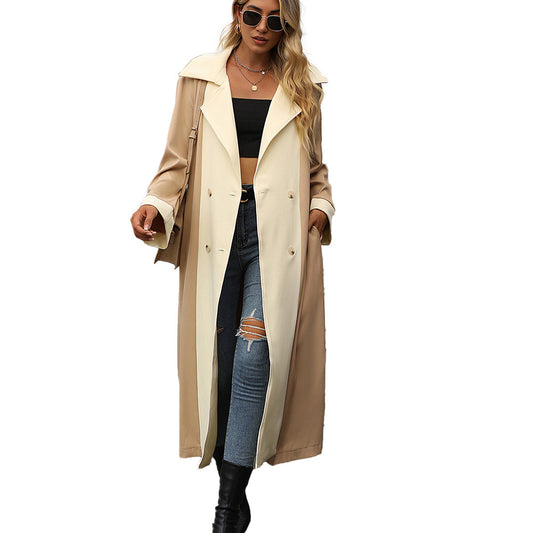 YESFASHION Women Long Casual Trench Coats