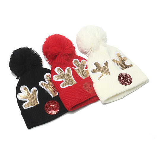 YESFASHION Children Christmas Knitted Hat Winter Hats