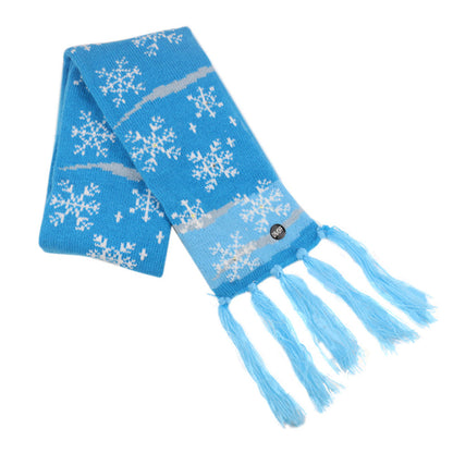 YESFASHION Christmas Beanie Led Lighting Warm Knit Hat Scarf Set