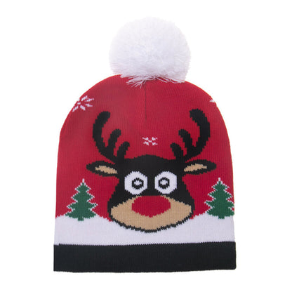 YESFASHION 100% Acrylic Christmas Hat Cute Kids Knitted Woolen Hat