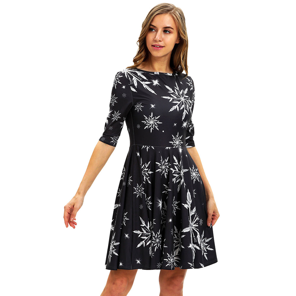 YESFASHION Christmas Clothing Cross-border Digital Women Dress