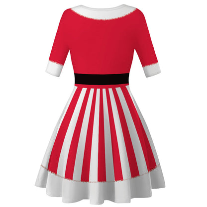 YESFASHION Christmas Clothing Cross-border Digital Women Dress