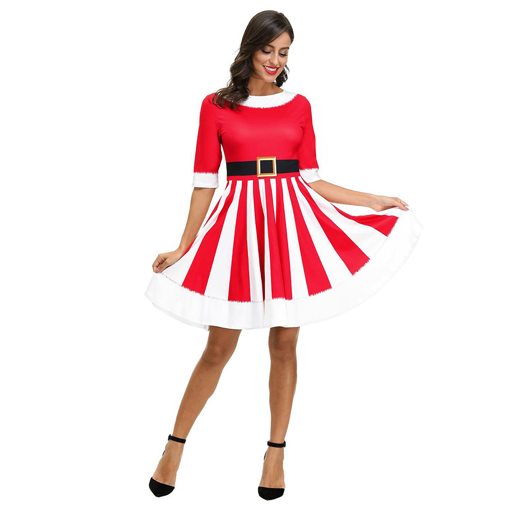 YESFASHION Christmas Clothing Cross-border Digital Women Dress