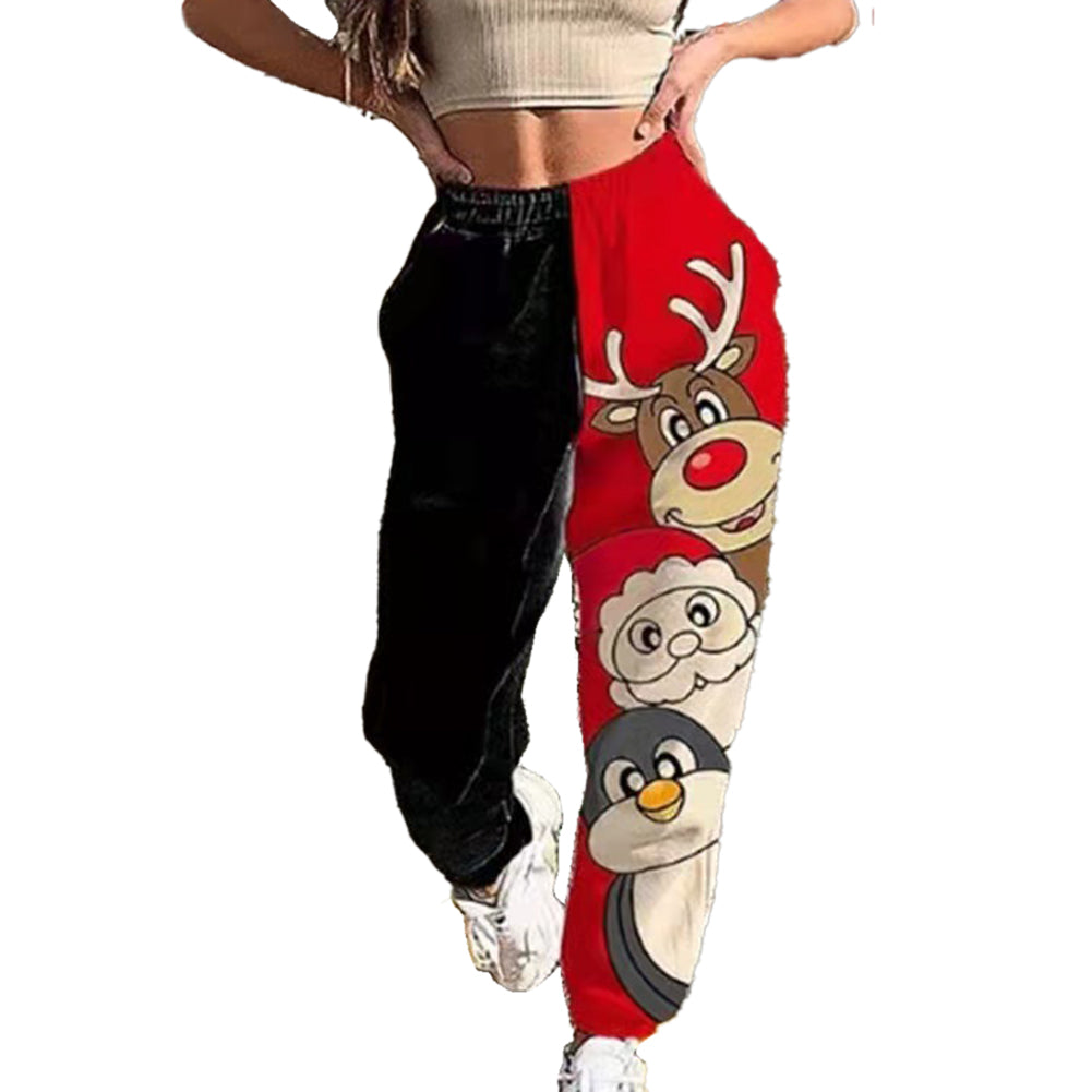 YESFASHION Women Christmas Orientation Print Fitness Sports Pants