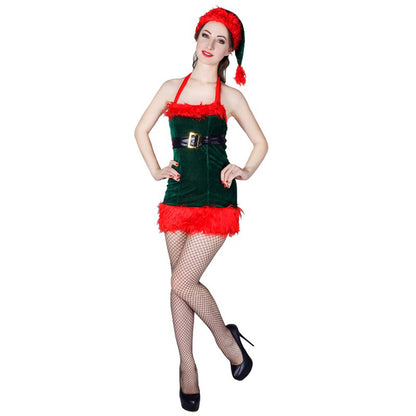 Women Christmas Big Dress Up Playful Christmas Bar Party Costume