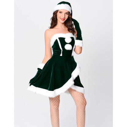 YESFASHION Christmas Costume Sexy Tube Top Christmas