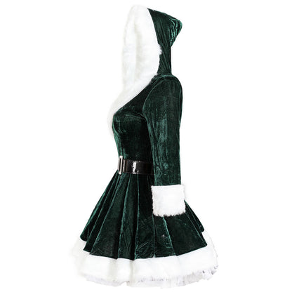 YESFASHION Green Red Christmas Costume Performance