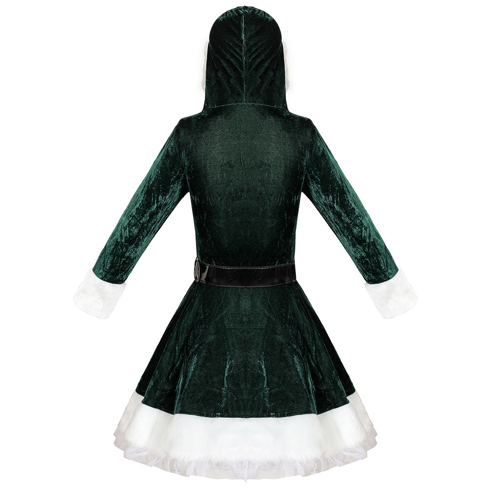 YESFASHION Green Red Christmas Costume Performance