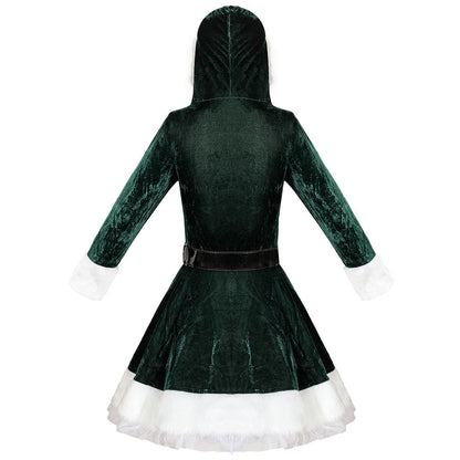 YESFASHION Green Red Christmas Costume Performance