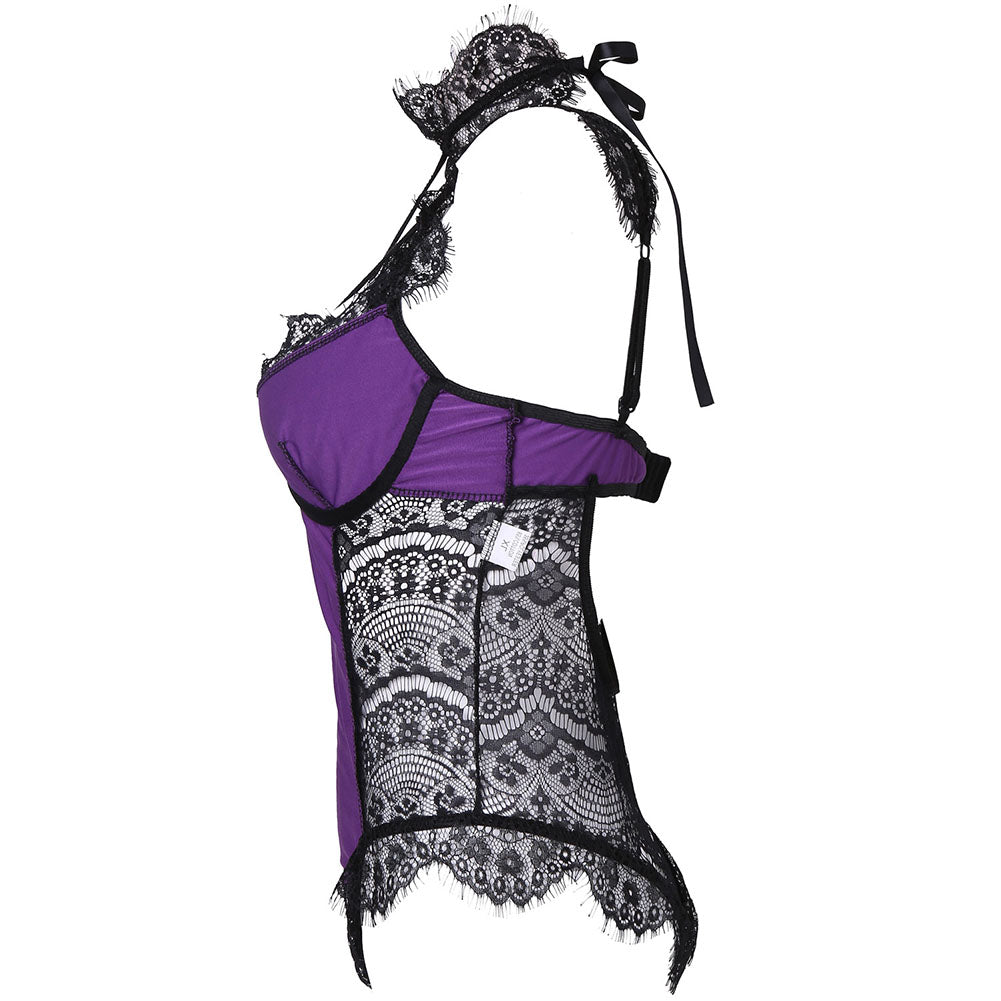 YESFASHION See Through Sexy Jumpsuit Sexy Lingerie