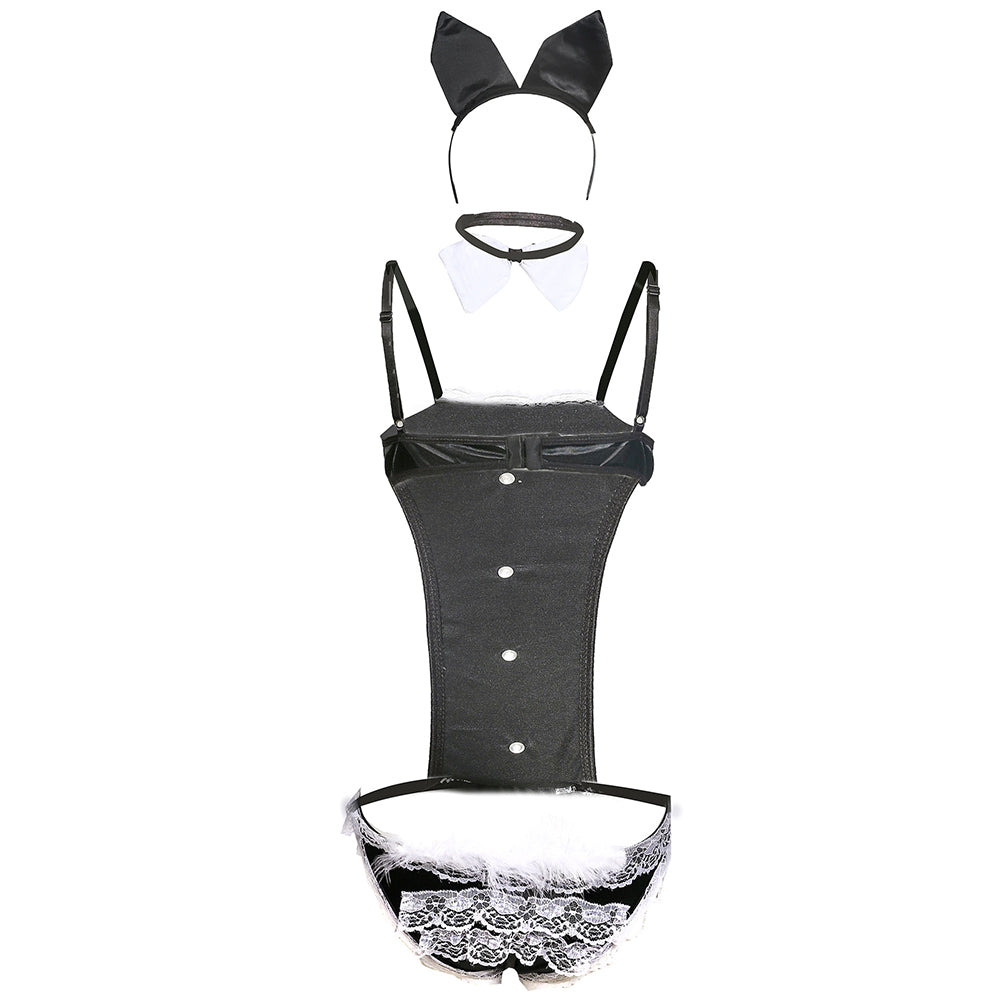 YESFASHION Women Lace Bunny Costume Cos Women Cosplay