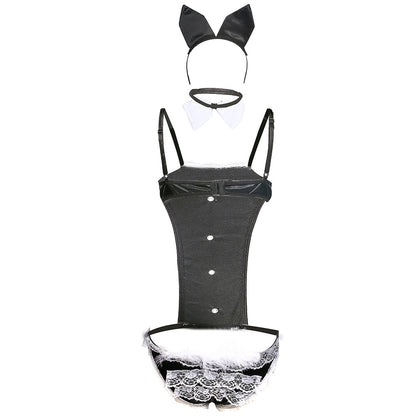 YESFASHION Women Lace Bunny Costume Cos Women Cosplay