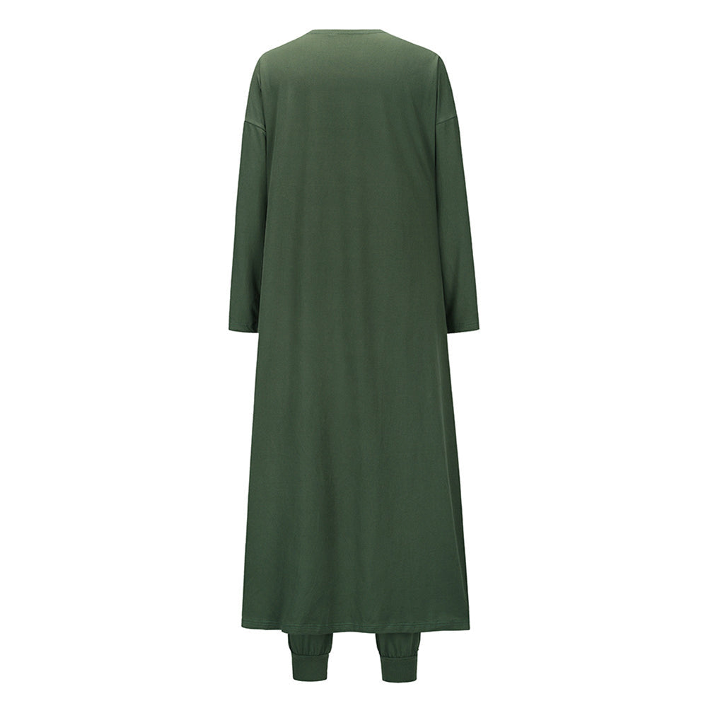 YESFASHION Knit Trio Set Slim Fit Tank Tops Trousers Pants