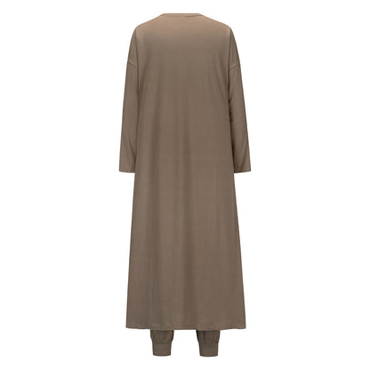 YESFASHION Knit Trio Set Slim Fit Tank Tops Trousers Pants