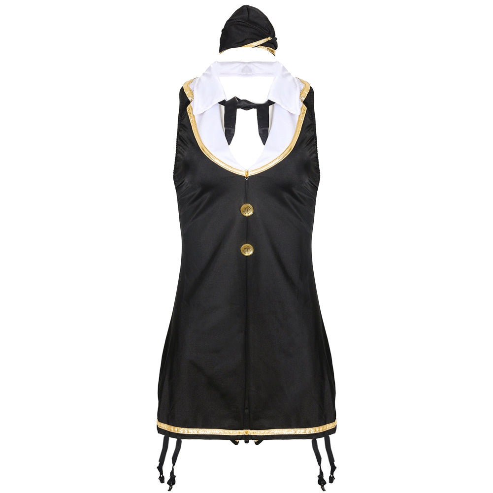 YESFASHION Sexy Stewardess Costume Cosplay Ladies Uniform