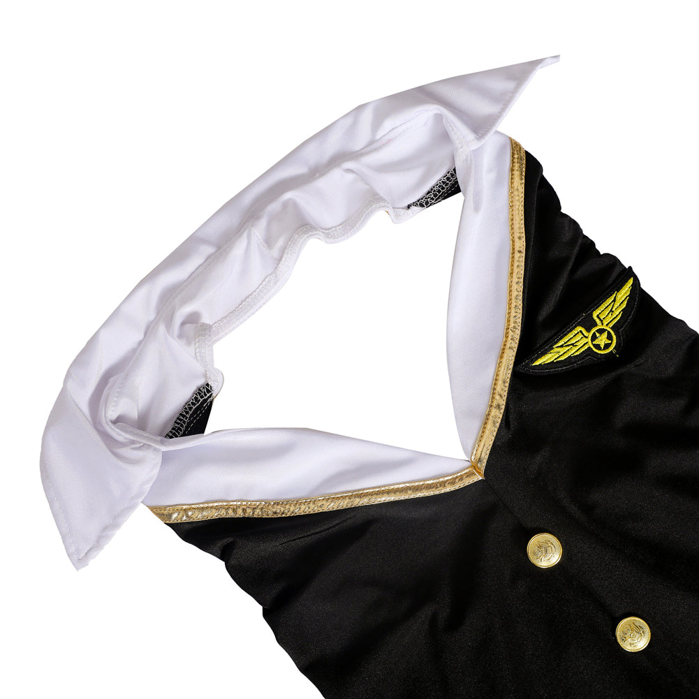 YESFASHION Sexy Stewardess Costume Cosplay Ladies Uniform