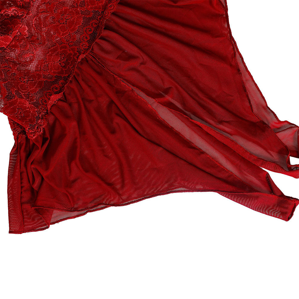 YESFASHION Women Sexy Underwear Mesh One-piece Pajamas