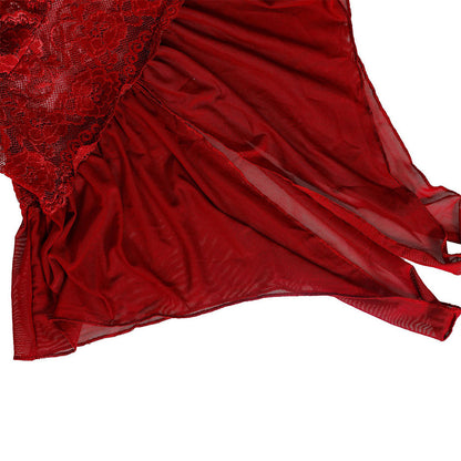 YESFASHION Women Sexy Underwear Mesh One-piece Pajamas