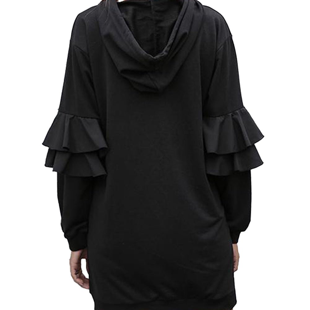 YESFASHION Sweater Dress Temperament Fashion Solid Color Pocket Dress