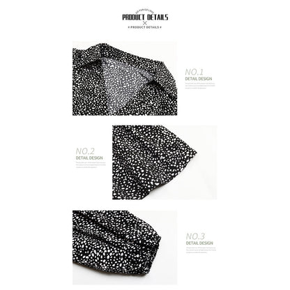 YESFASHION Women Ruffled Long Sleeve Printed Dress