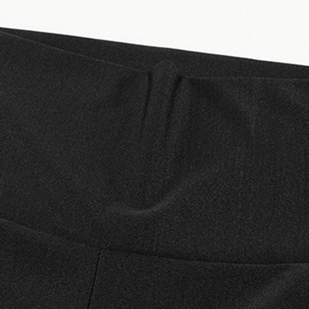 YESFASHION High Waist Elastic Solid Color Slim Fit Sports Casual Pants