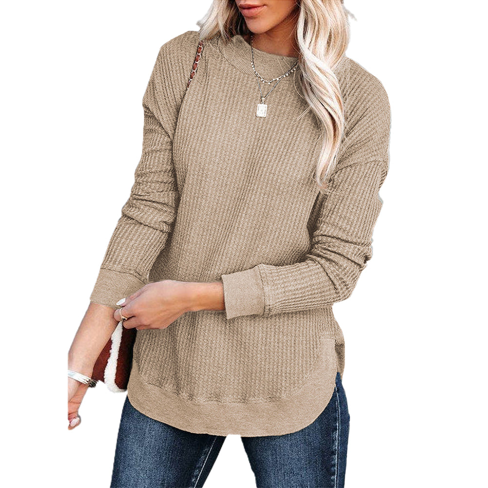 YESFASHION Sweater Women Autumn Cross-border Simple Tops