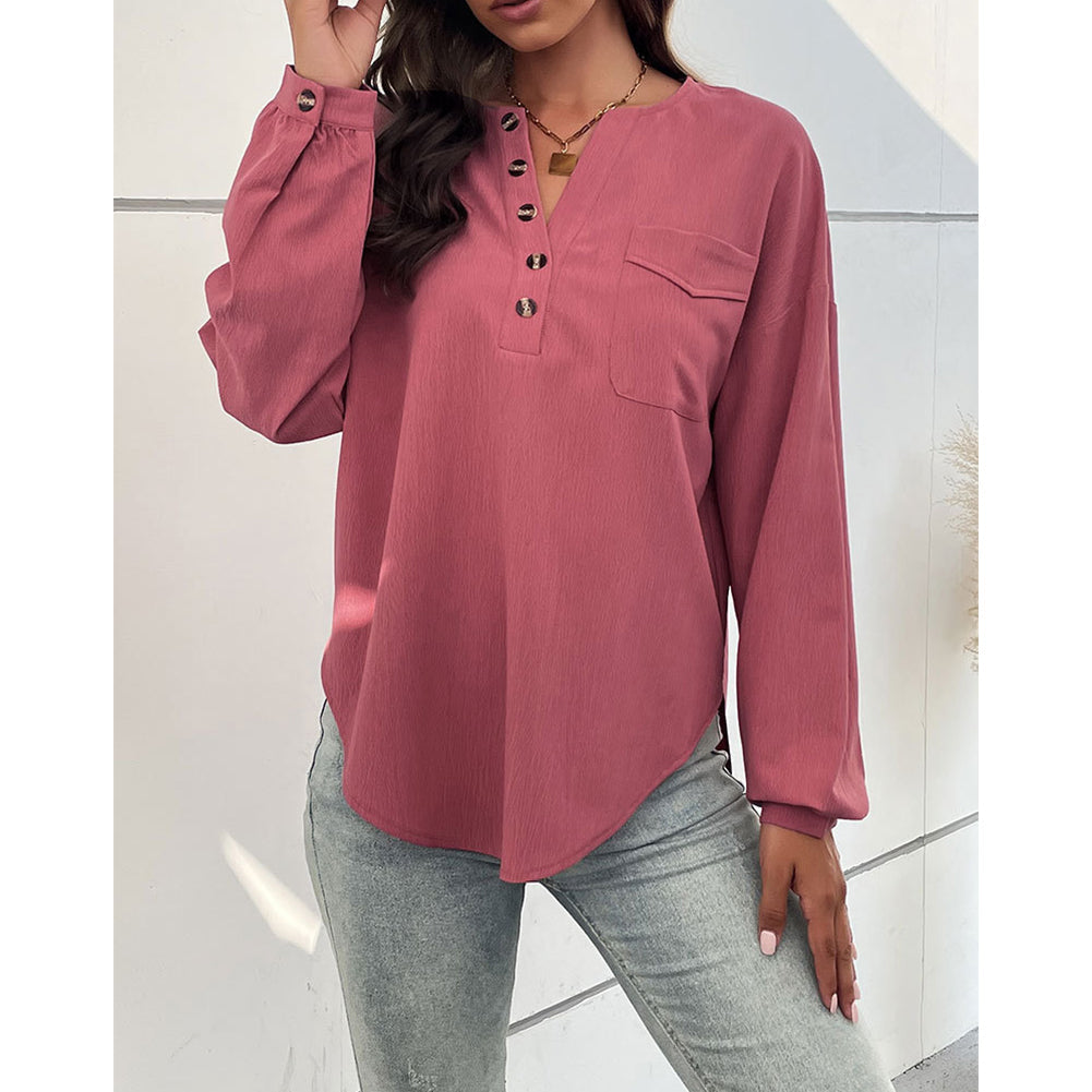YESFASHION Fashion Women Long-sleeved Shirt Female Tops