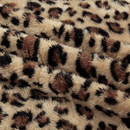 YESFASHION Women Hooded Leopard-print Coats Loose Casual Jacket