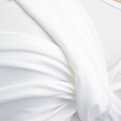 YESFASHION New Sexy One-shoulder Pleated Jumpsuit Tops