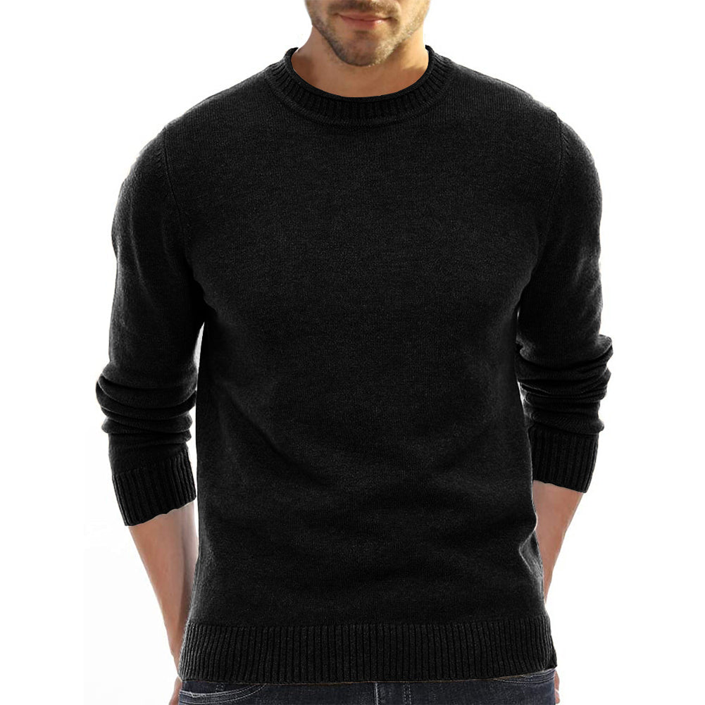 YESFASHION Men Knitwear Bottom Round Neck Casual Sweaters
