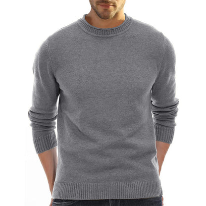 YESFASHION Men Knitwear Bottom Round Neck Casual Sweaters