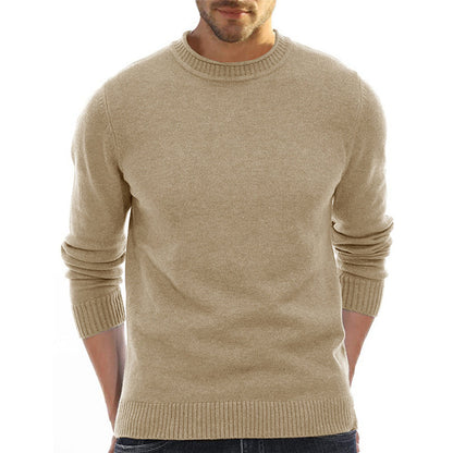 YESFASHION Men Knitwear Bottom Round Neck Casual Sweaters
