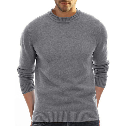 YESFASHION Men Knitwear Bottom Round Neck Casual Sweaters