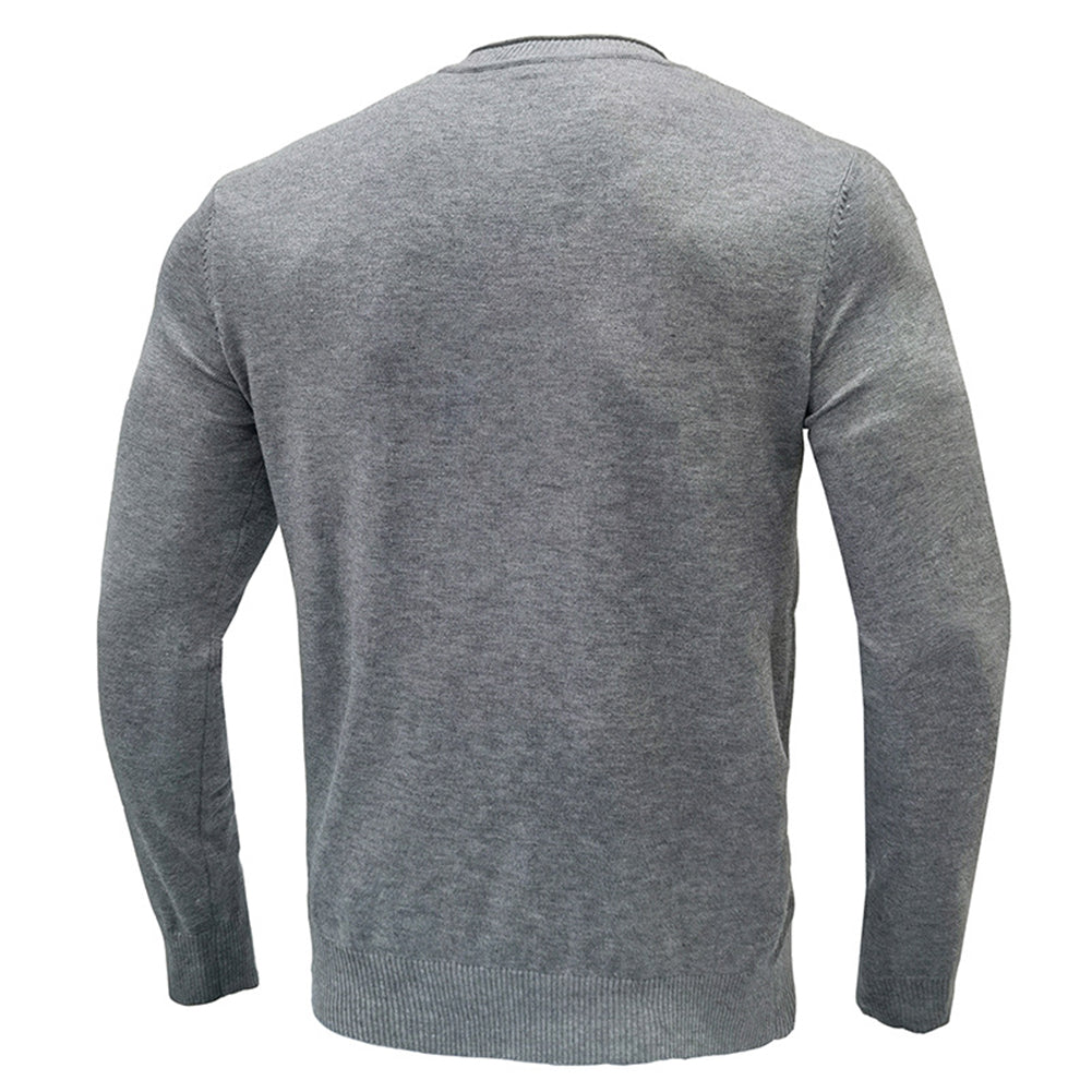 YESFASHION Men Knitwear Bottom Round Neck Casual Sweaters