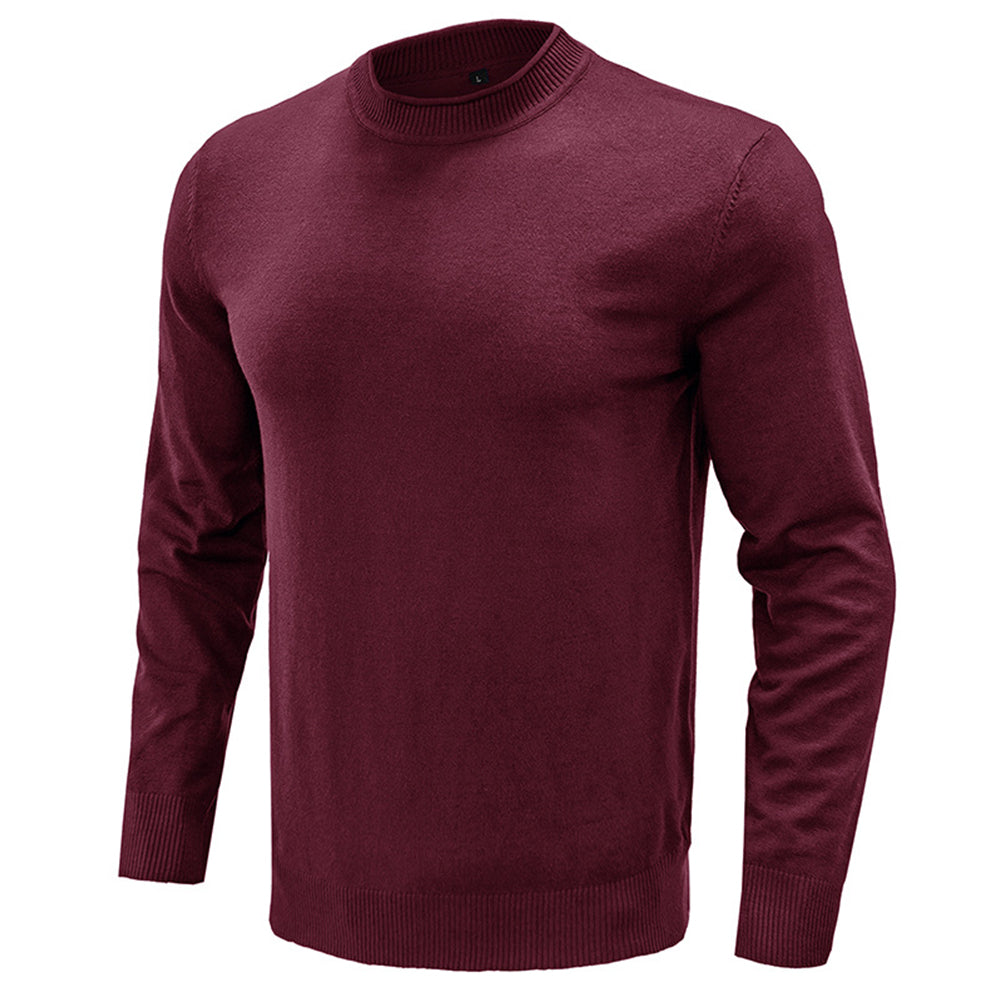 YESFASHION Men Knitwear Bottom Round Neck Casual Sweaters